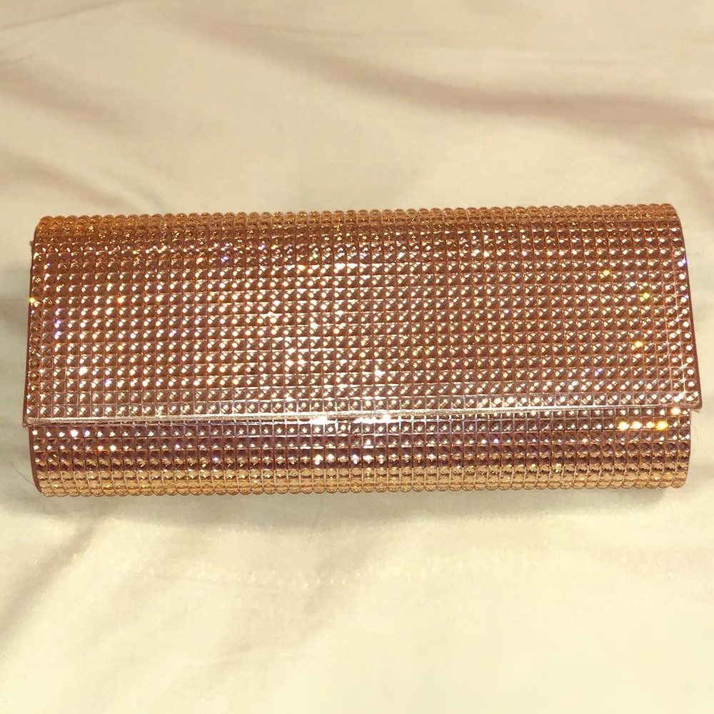 😍 Rose Gold Rhinestone Clutch